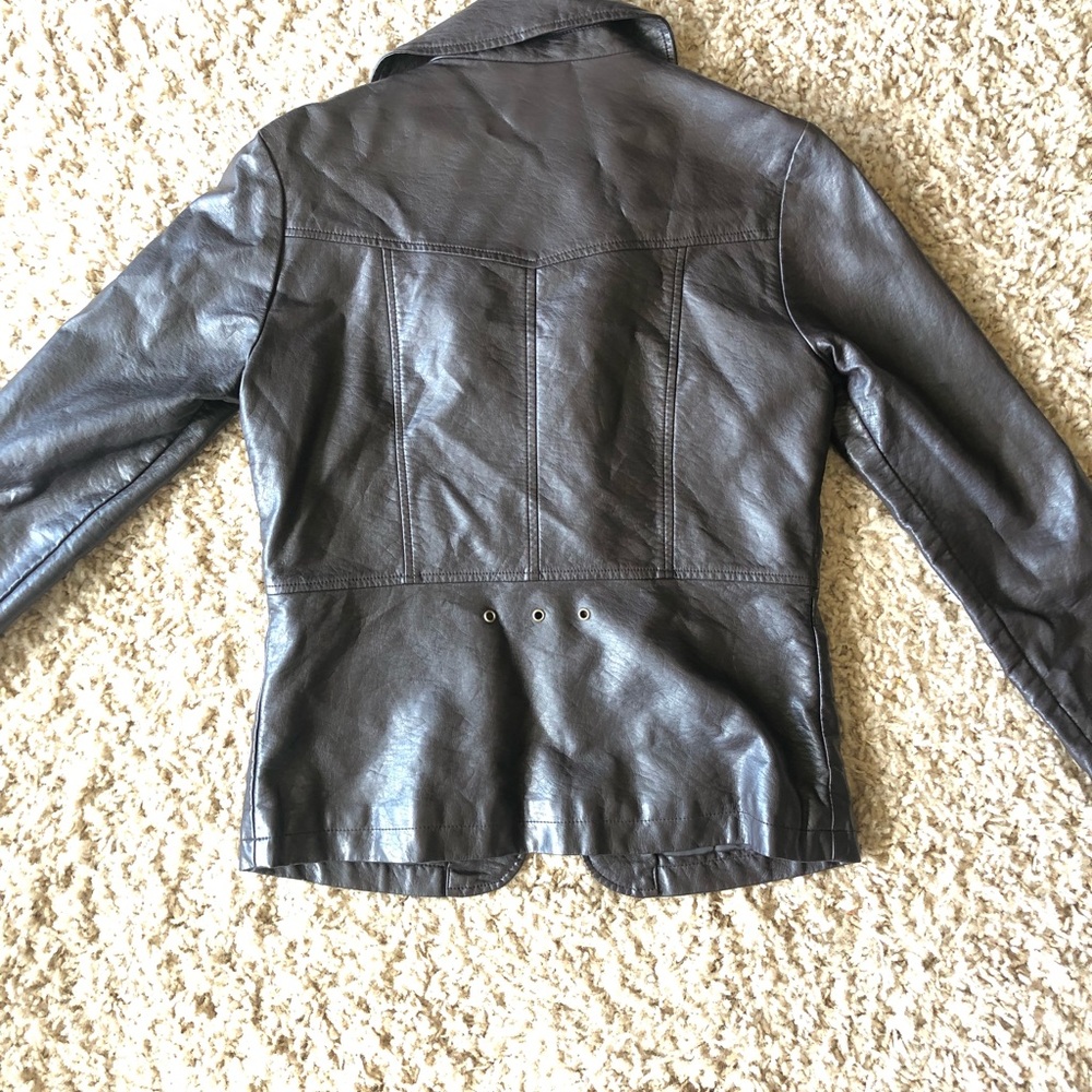 Brown leather jacket